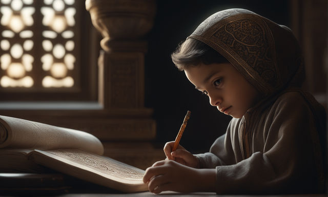 Young beautiful girl reading a holy book of muslim Quran Stock Photo - Alamy