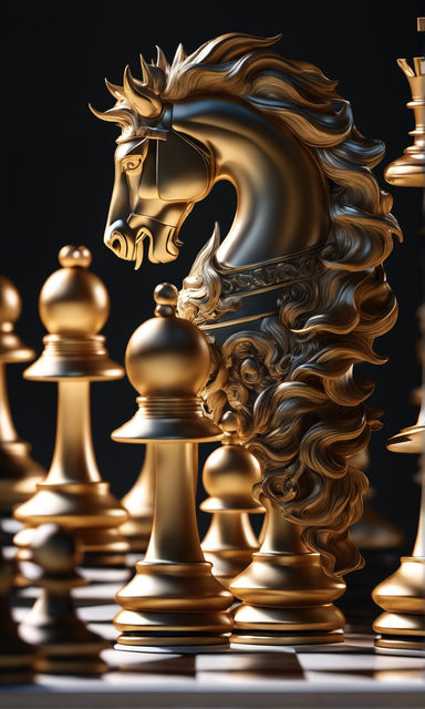 King chess piece standing on a chess board, Generative AI Stock  Illustration
