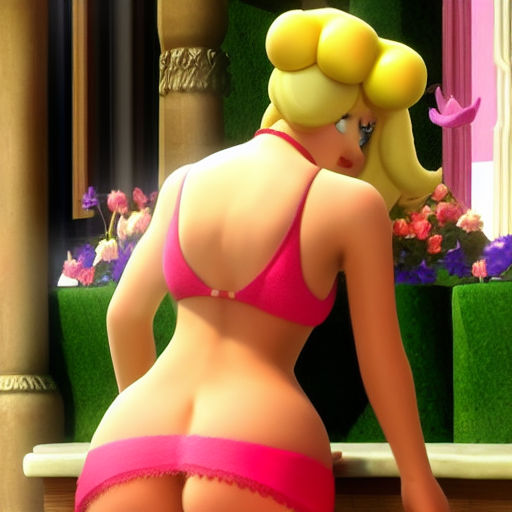 Princess Peach ~ booty! thong! panties!! =) 