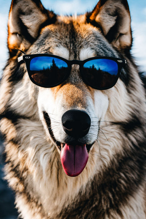Wolf sunglasses beach vacation (2) by anavrin-stock on DeviantArt