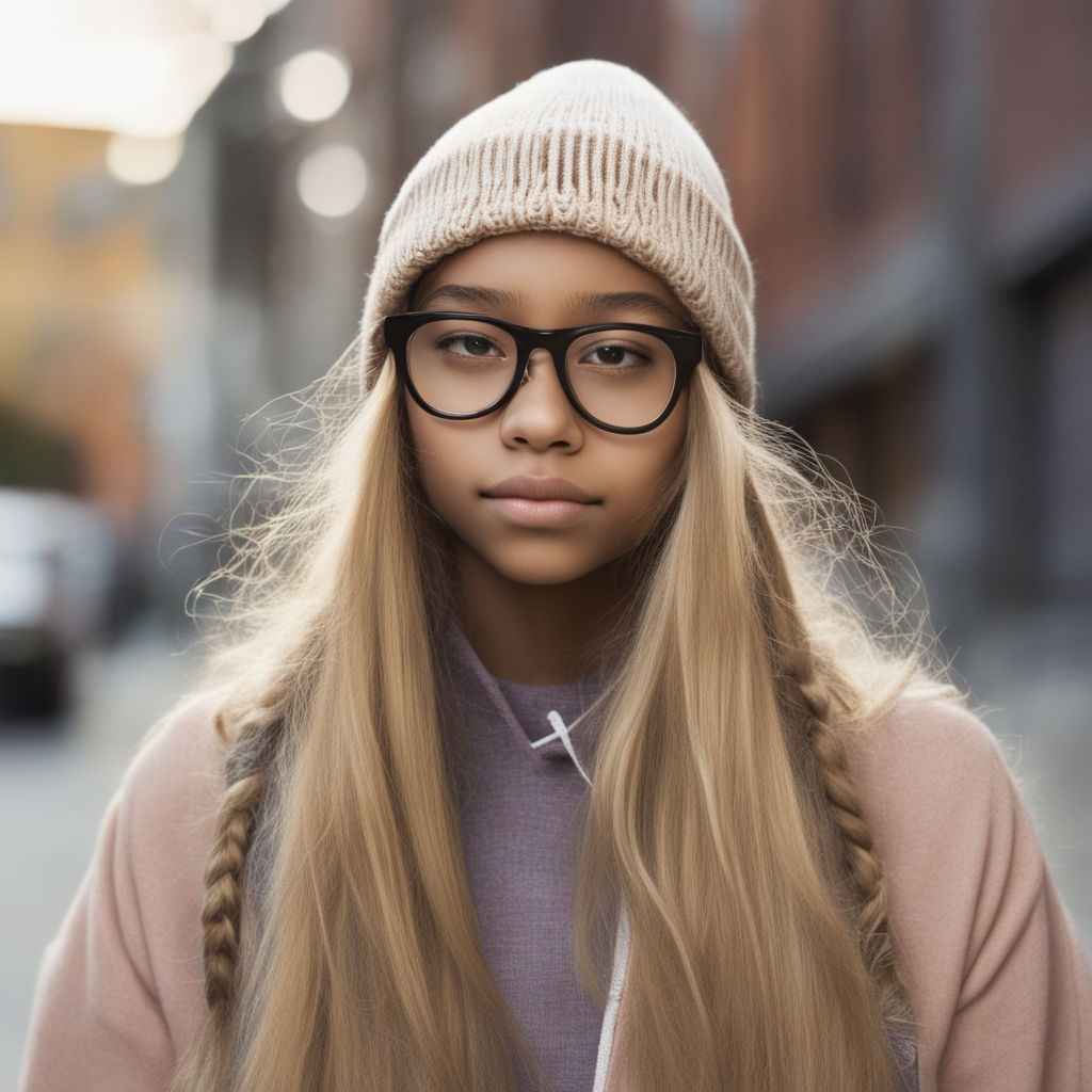 button nose teen girl