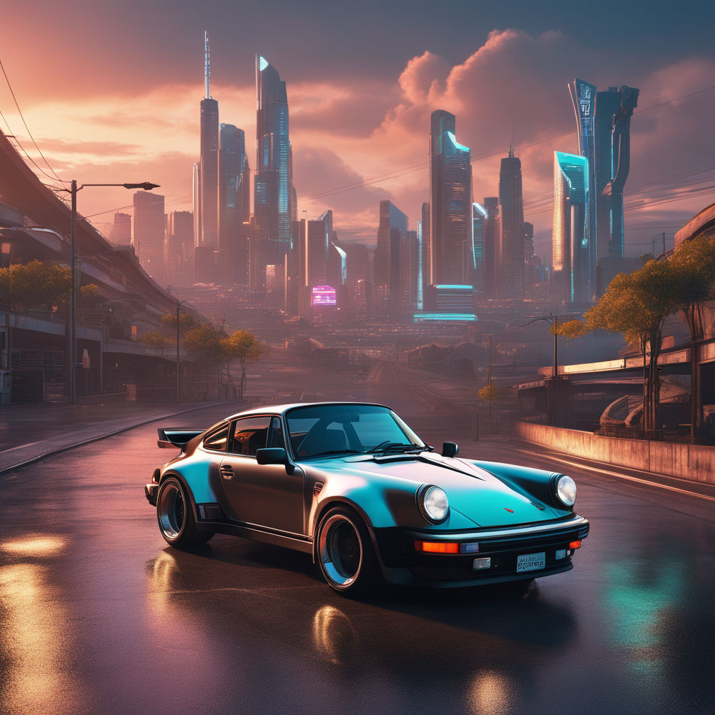 4k, 16:9 wallpaper for a pc, porsche 911 on a road with sunset