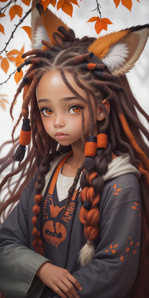 anime black man really dark skin dreadlocks brown  OpenArt