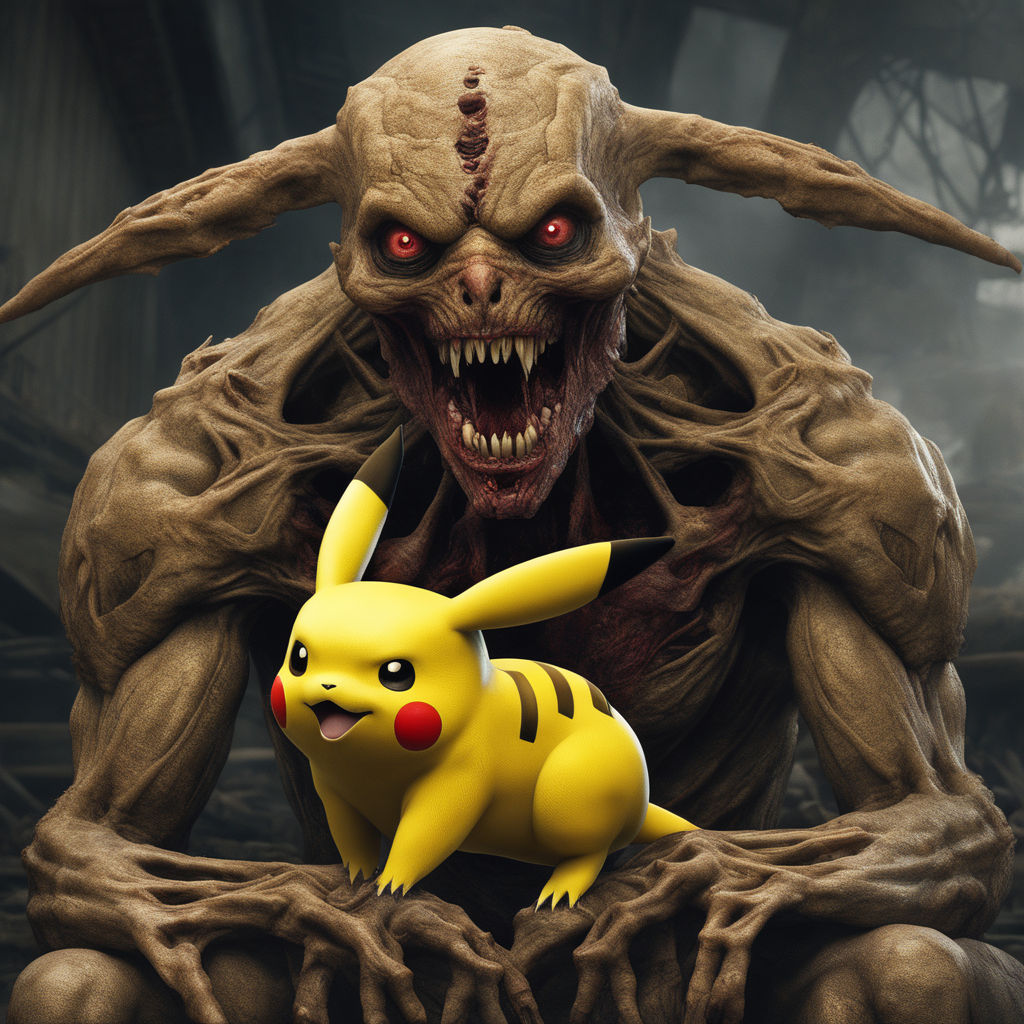 zombies eating pokemon