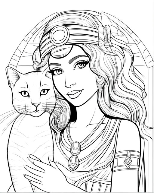 cleopatra drawing for kids