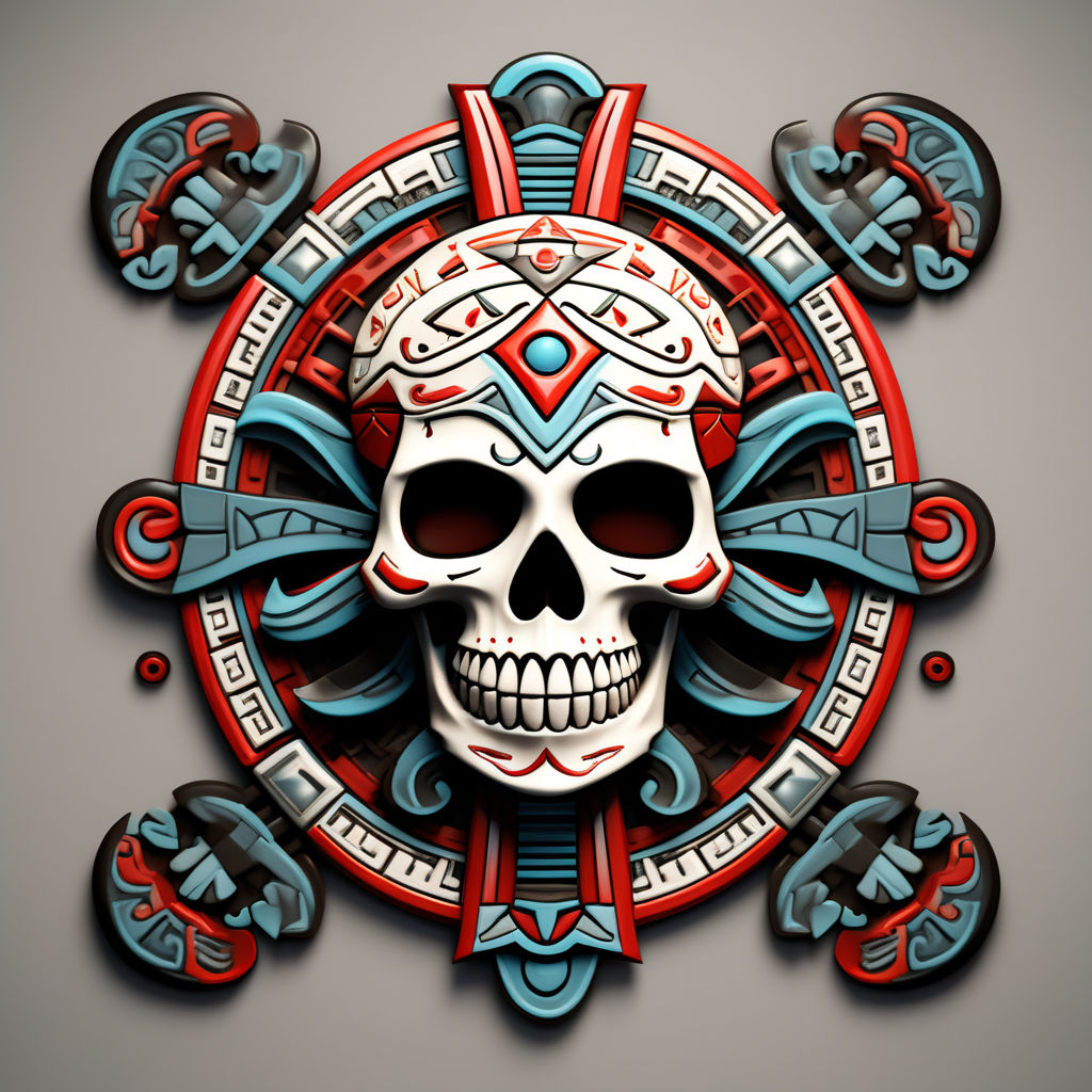 Skull Mayan Aztec Ancient Culture Totem Tribal Mexican Detail Vector  Illustration Artwork 20914518 Vector Art at Vecteezy