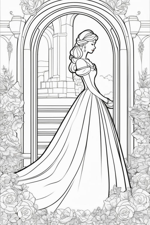 Coloring Book for Girls: Princesses: High Quality Illustrations, With  Gorgeous Beauty Fashion Style and Other Fabulous Designs, Coloring Book For