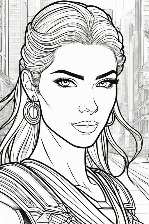 woman face coloring pages