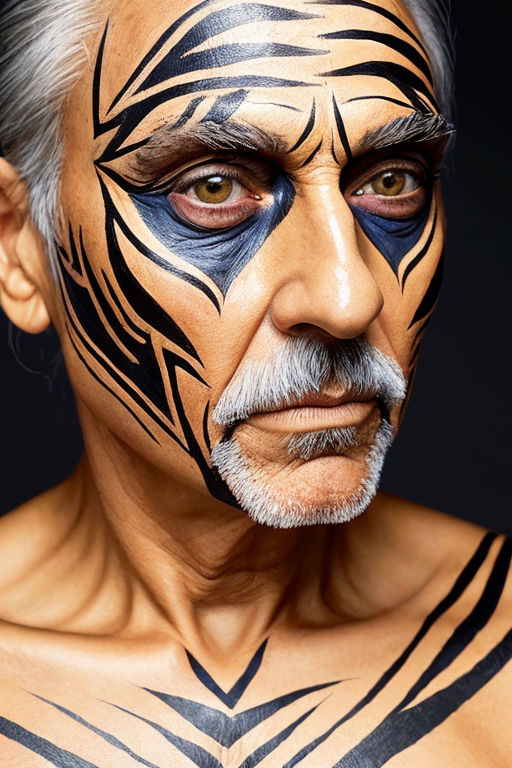 old man face paint