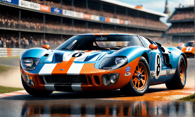 Ford mustang GT40 with coke livery