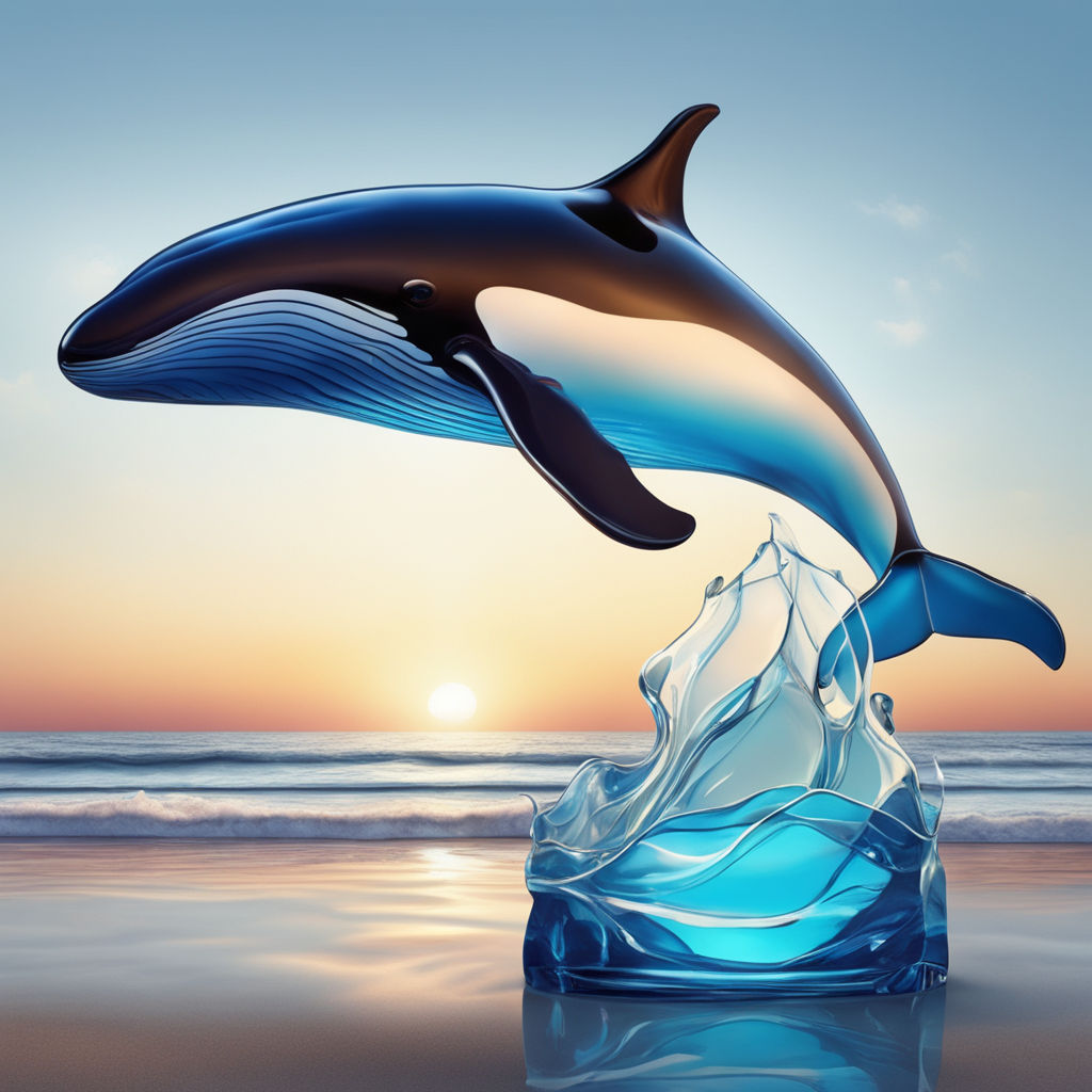 Orca Waves Glass Cup