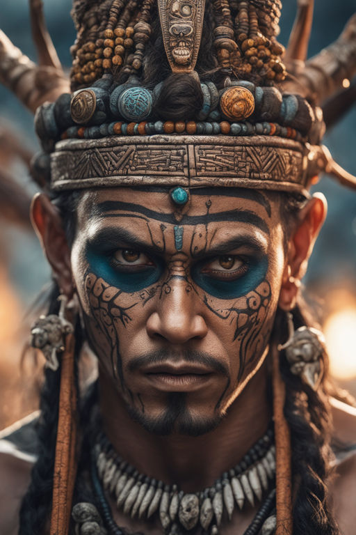 aztec warrior headdress tattoo