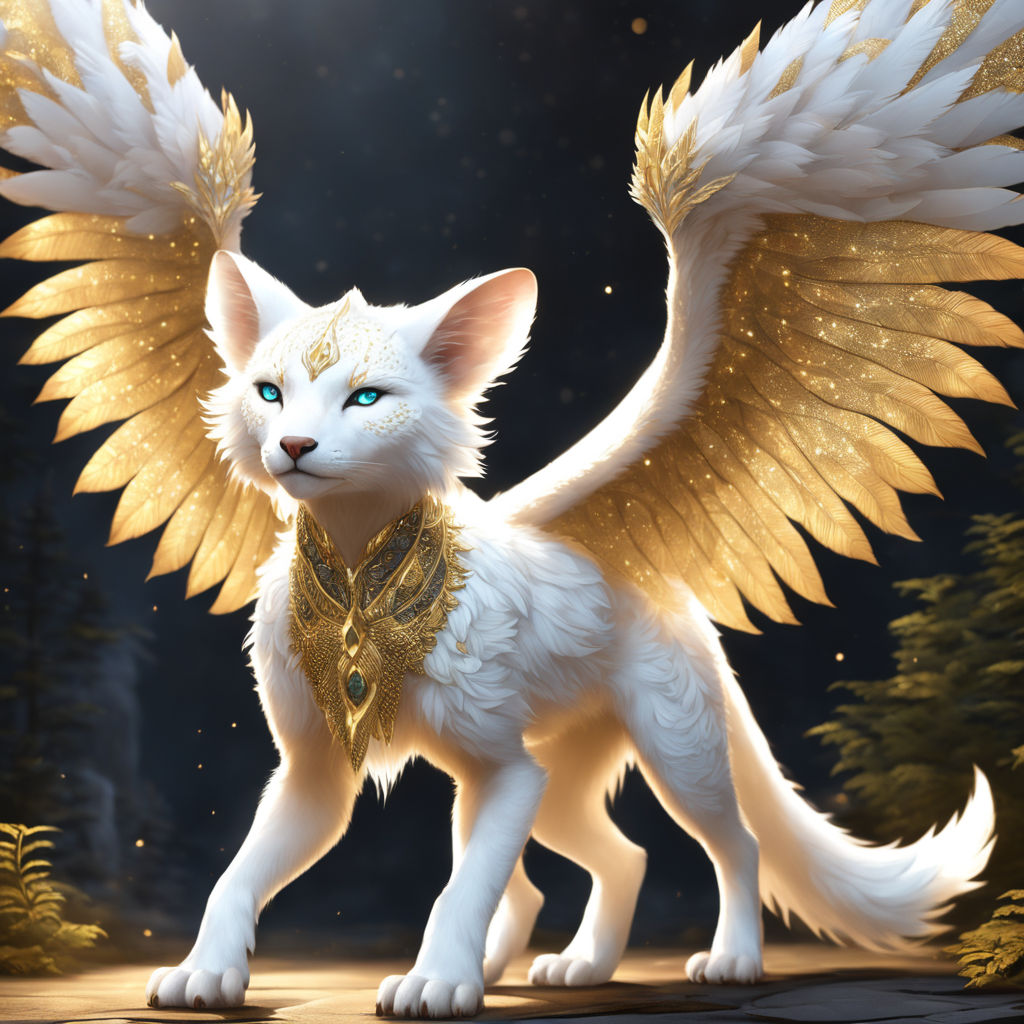 fantasy cats with wings