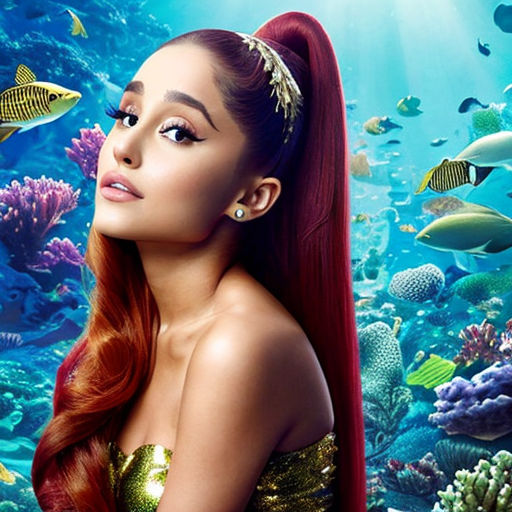 ariana grande underwater