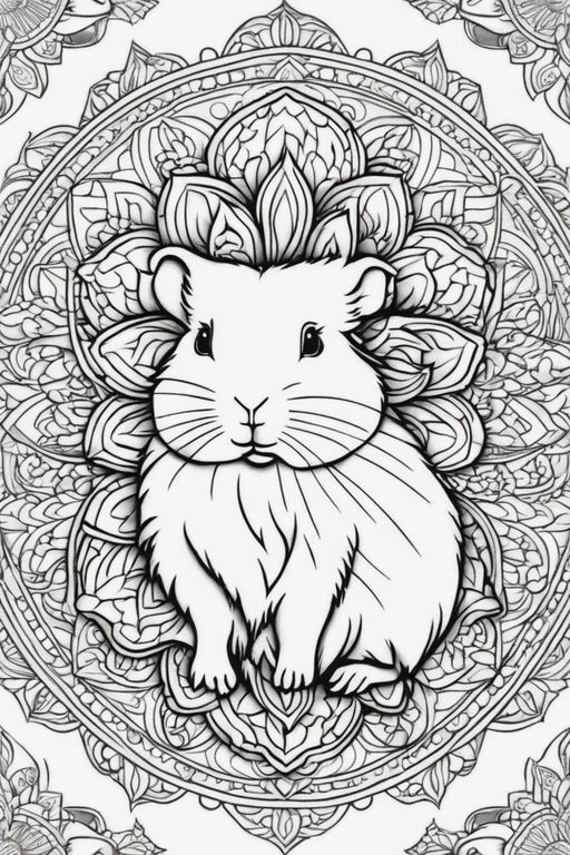Animal Coloring Book for Adults Black Background - Art Therapy