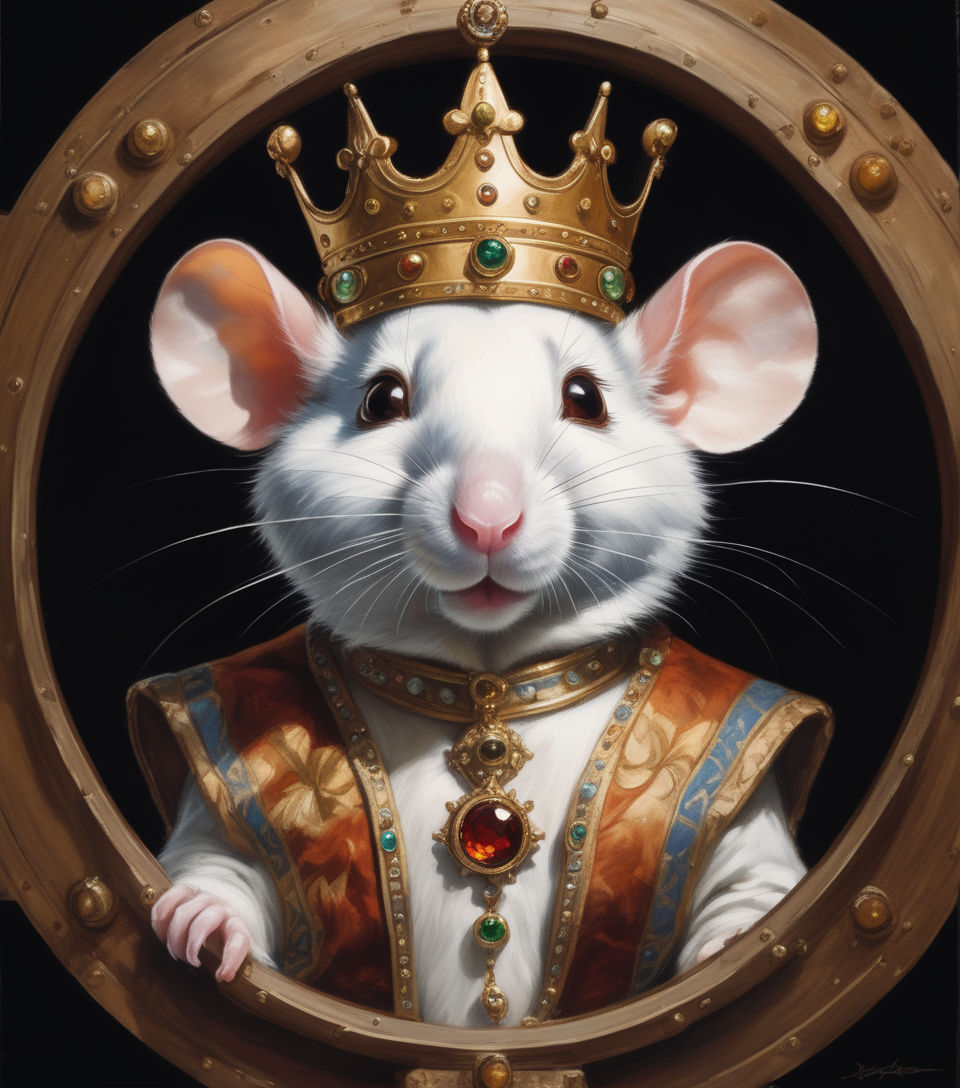 rat wearing crown - Playground