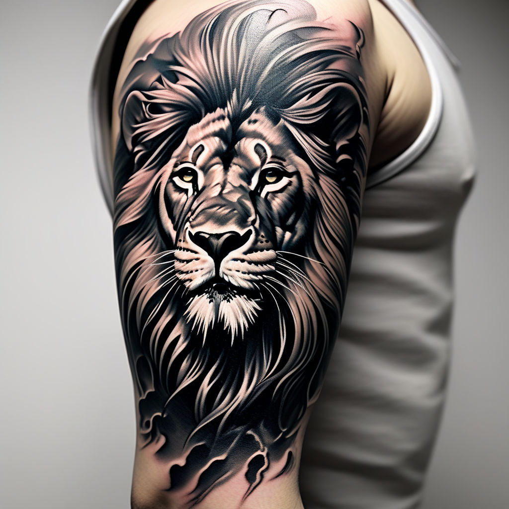 Mountainside Tattoo & Piercing VT - Crowned lion shaded tattoo by Alex  #tattoobyalex #tattoo #tattooed #tattoos #shadedtattoo #lion #liontattoo  #crown #crowntattoo #king #lionking #halfsleeve #blackwork #blackandwhite  #blackandwhitetattoo | Facebook