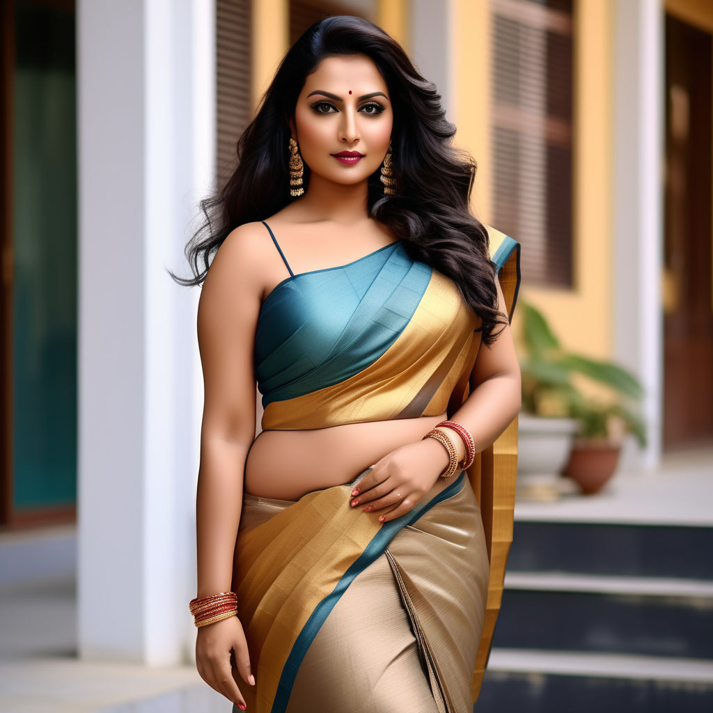 curvy waist in saree - Playground