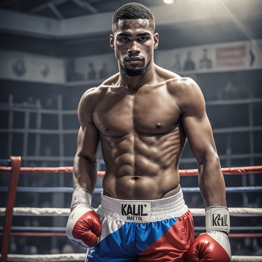 Muscular African Boxer Posing, Naked Shot In Studio Stock Photo, Picture  and Royalty Free Image. Image 21429470.
