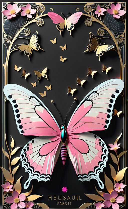 HautePinkPretty - Stripes & Butterflies