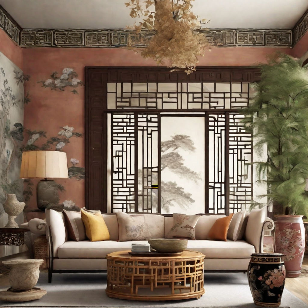 Chinese Zen Mood Wallpaper Chinoiserie Wall Decor Cloudy 