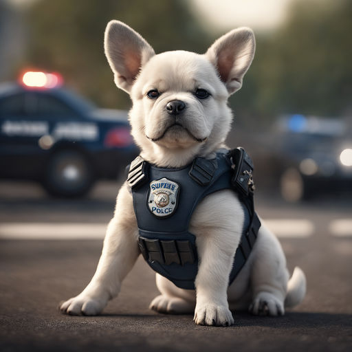 cute puppy police