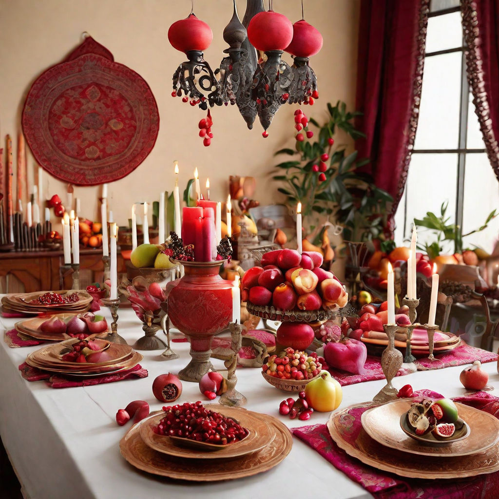 and a table with roast pheasant and a feast