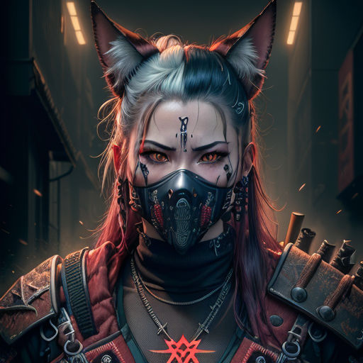 ArtStation - catgirl samurai
