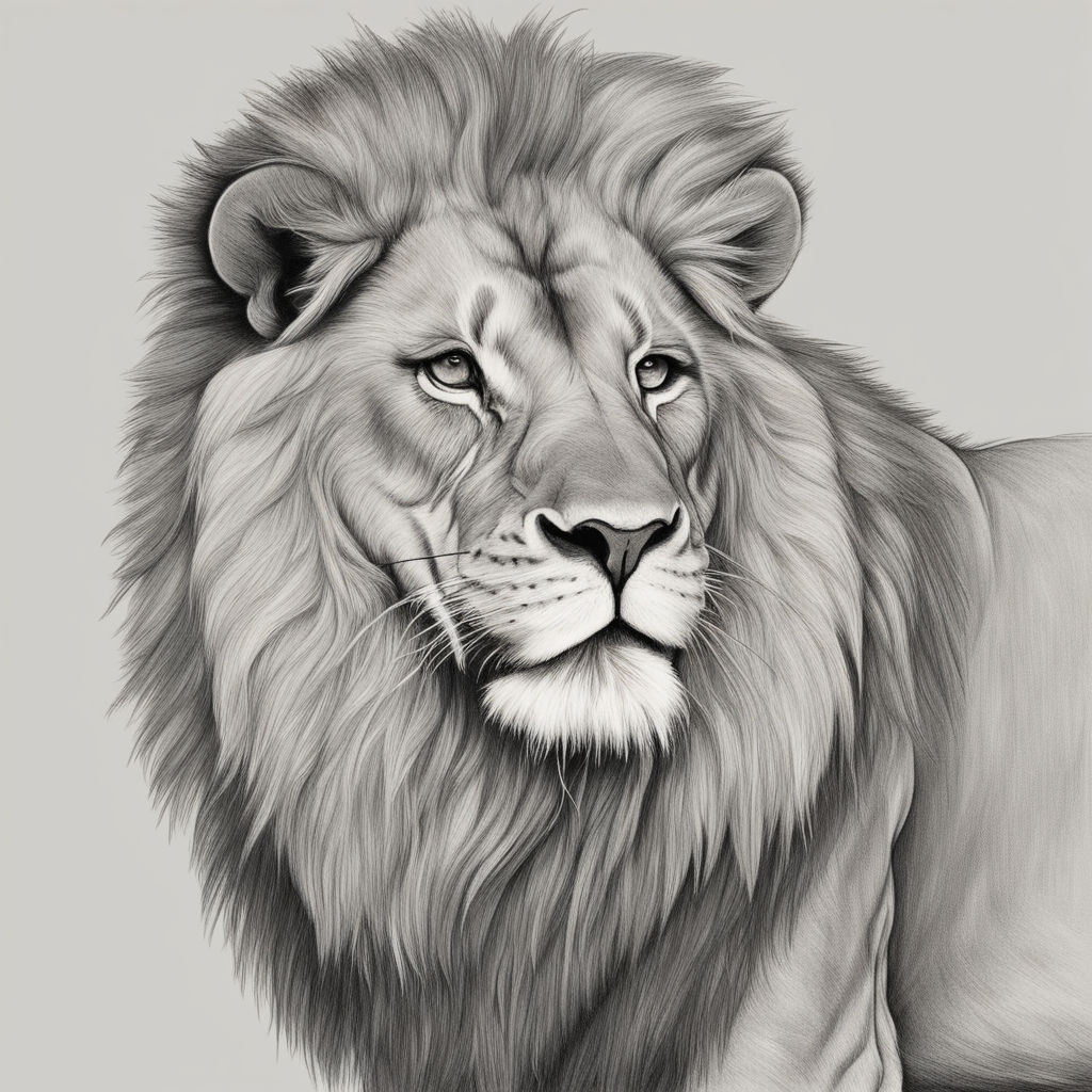 Lion Realistic Drawing-lion King-graphite Pencil-realistic - Etsy Sweden