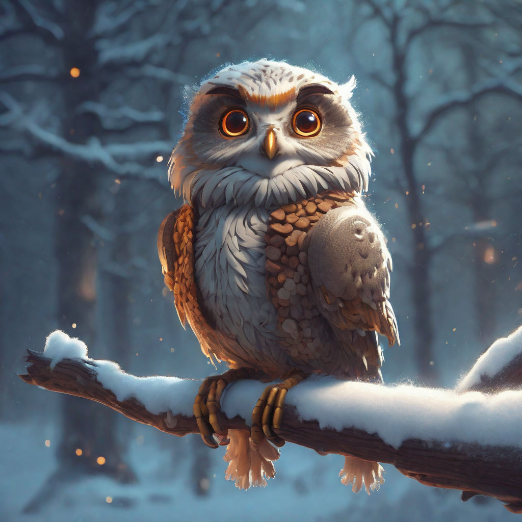 Mystical Owl in Forest