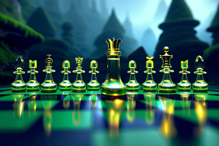 Chess, 3d, game, landscape, HD wallpaper
