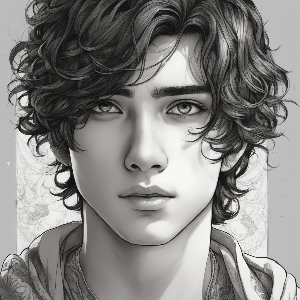 Japanese Anime Curly Hair Male Character Hairstyle, Japanese Drawing, Anime  Drawing, Hair Drawing PNG Transparent Clipart Image and PSD File for Free  Download