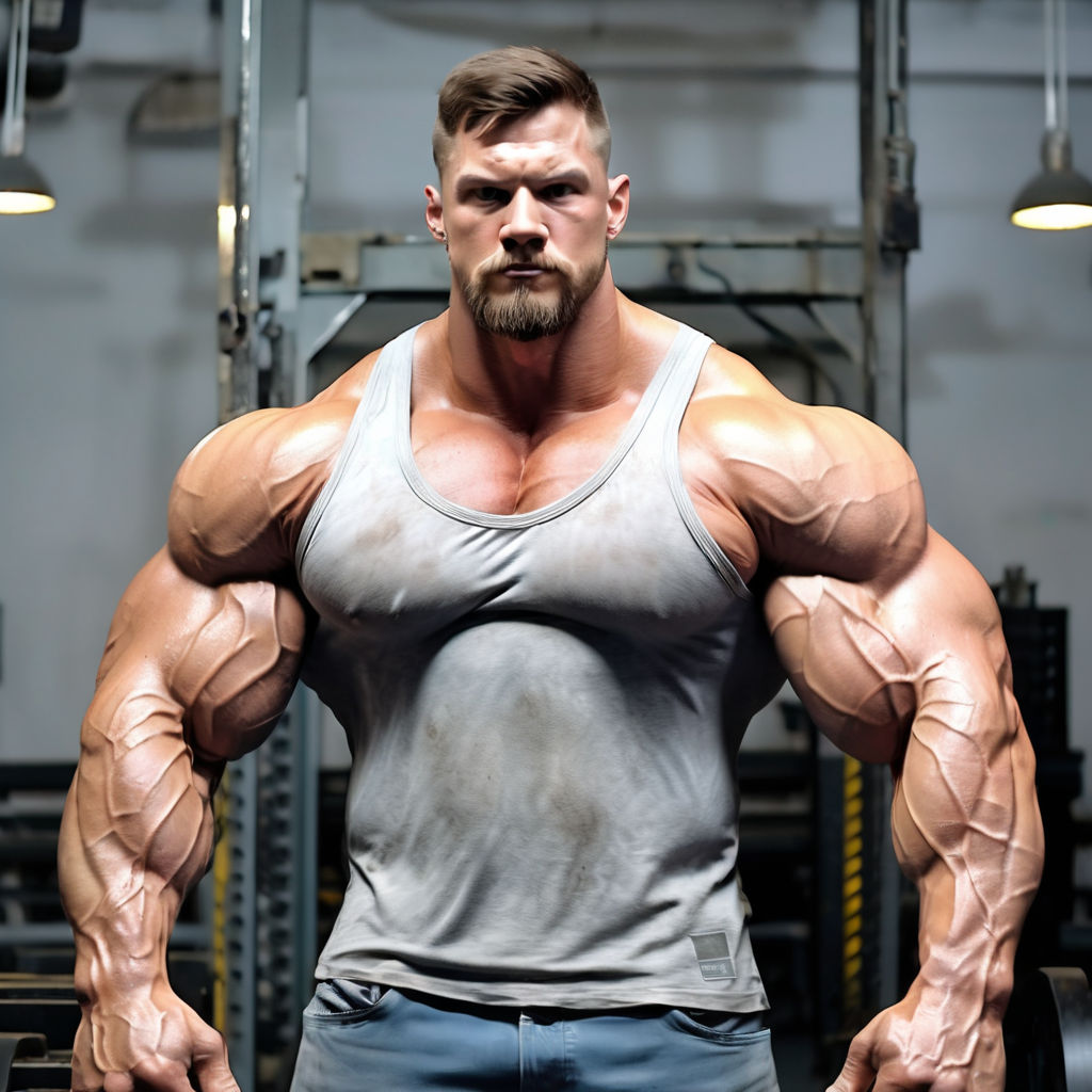 25-years-old bulky manly bulky-bodybuilder massive biceps - Playground