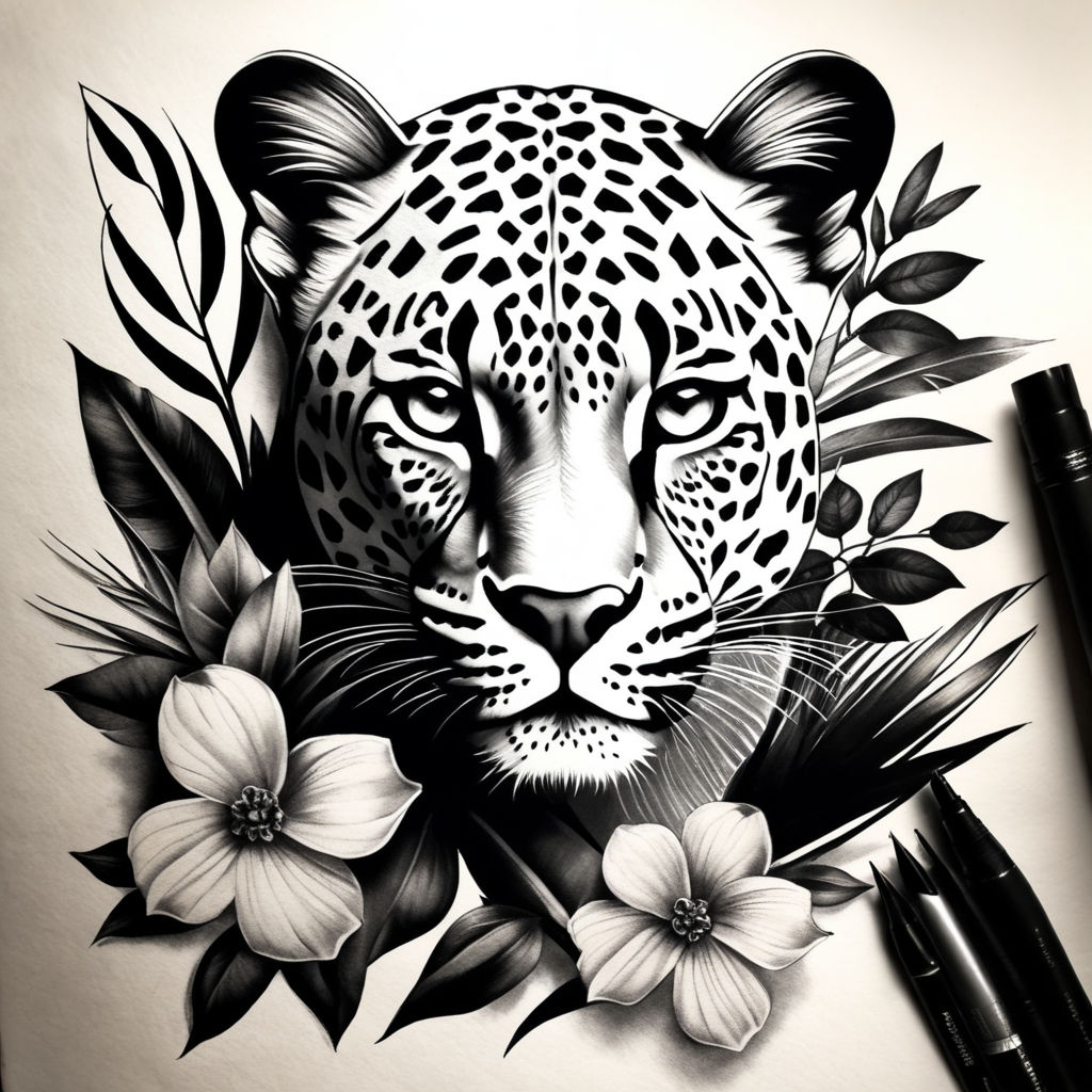 Jaguar 🐆 done using @kwadron #blackwork #acid #melt #jaguar #tattoos  #inkmag # | Instagram