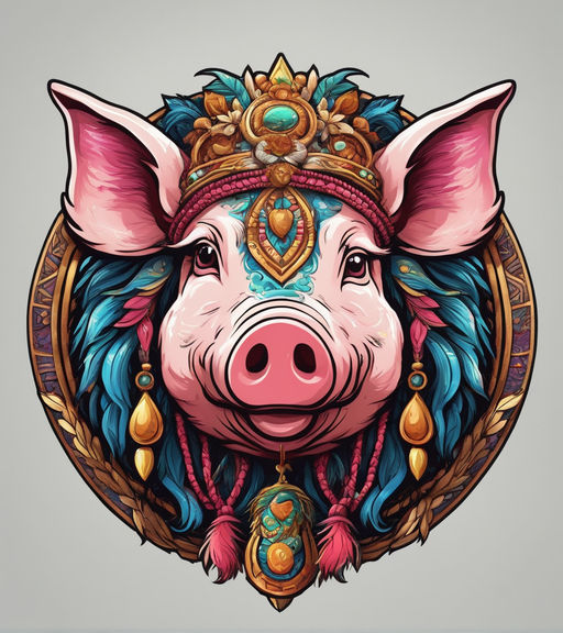 What should the pig be looking up at? I was thinking the moon and stars, or  something like that. Any other ideas? This is on my thigh. : r/TattooDesigns