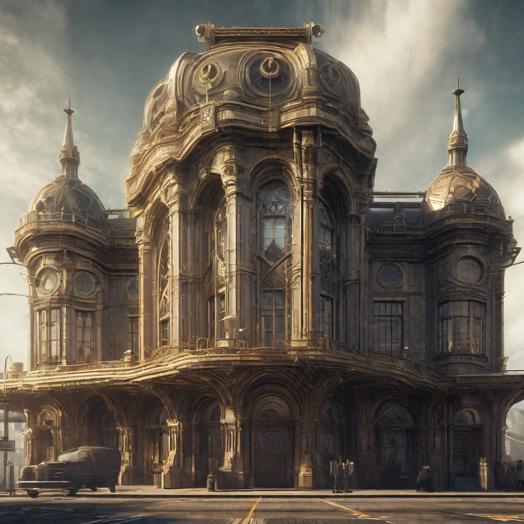 fantasy steampunk buildings