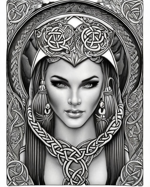 Premium Vector | Tattoo and t shirt design black and white hand drawn  goddess sekhmet engraving ornament