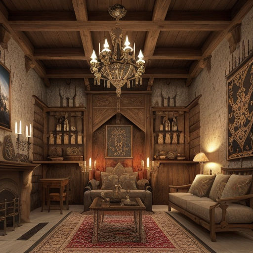 medieval castle living room