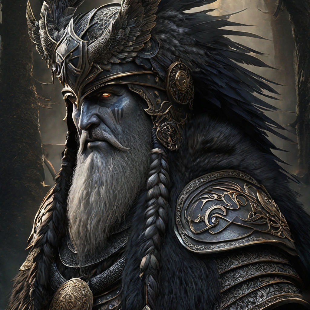 Download Odin With Norse Warriors Wallpaper