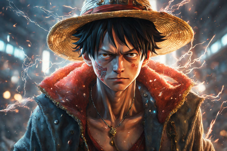 Monkey D Luffy as a photography realistic. high definition, ((Si 