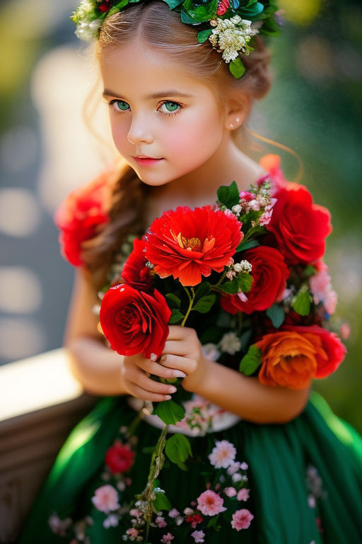 cute babies in red roses