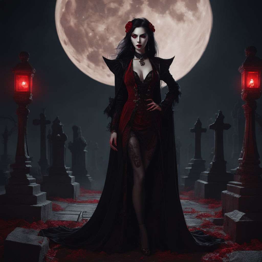 Female Figure with a Fantasy Vampire Hunter Outfit Stock Illustration -  Illustration of dracula, scary: 213296686