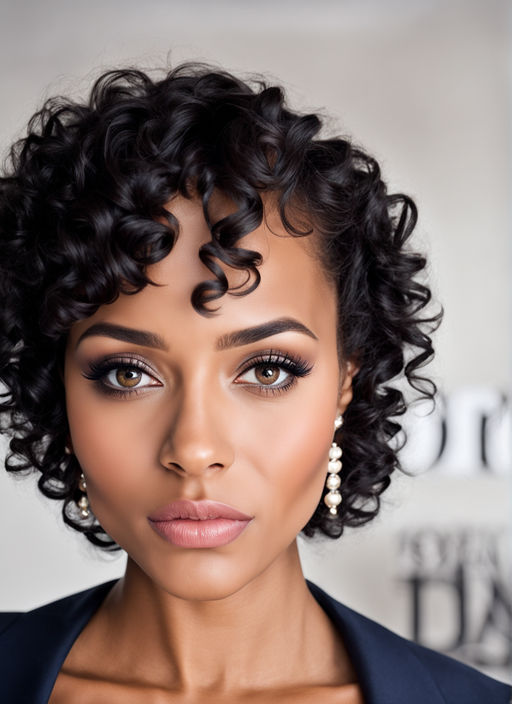 A young black female college student with short curly hair - Playground