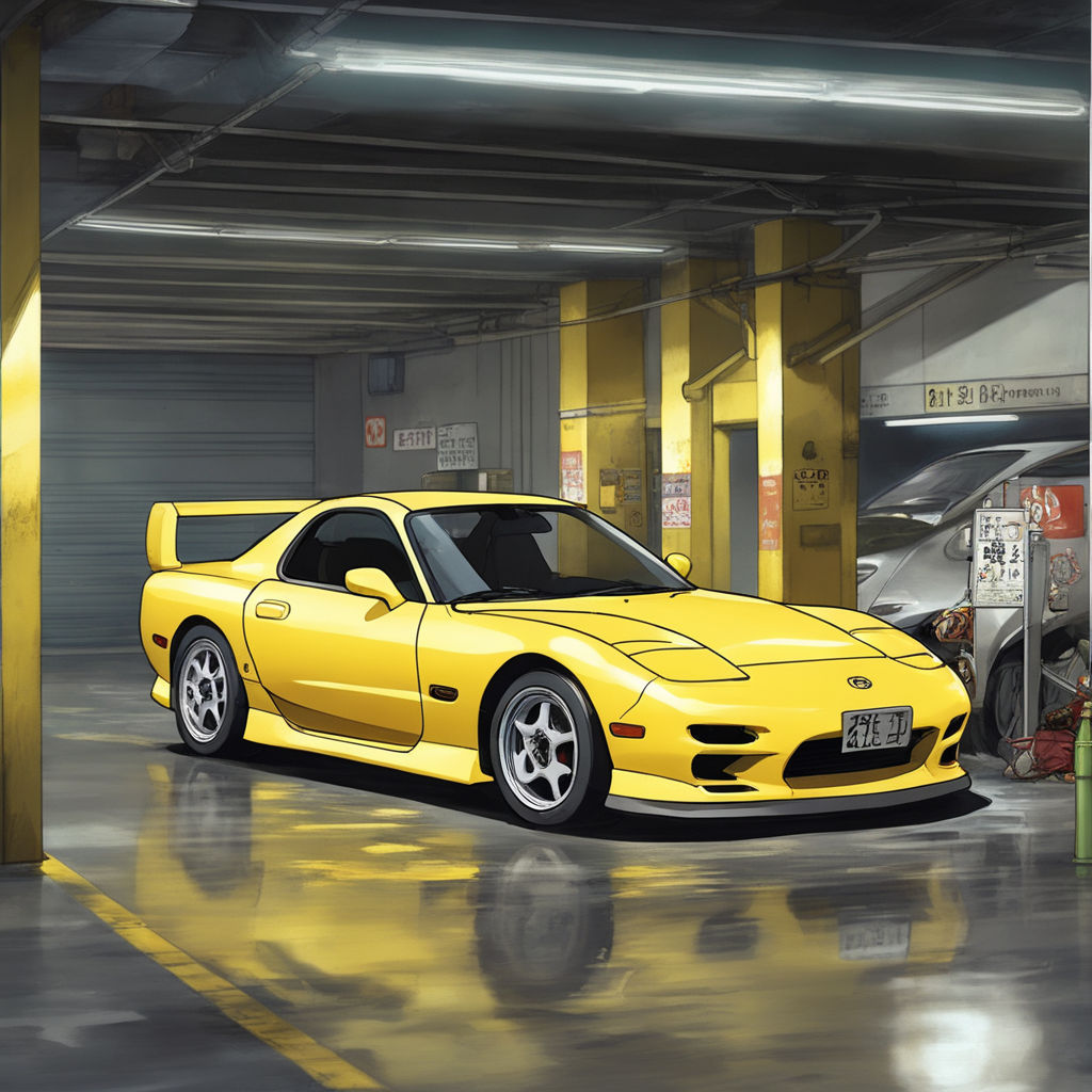 Drift Games - Josh's FC RX-7 looking particularly yellow