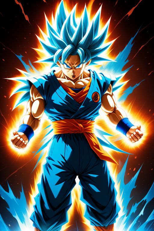 Super Saiyan 5 Goku SSJ5 Space Galaxy 3D Blue Fashion Hoodie — DBZ