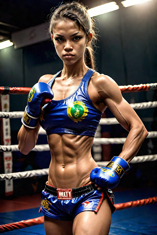 Portrait of Healthy Athletic 40 Year Old Asian Woman with a Lean Muscle and  Nice Core Body Lifting Her Right Arm and Smiling with Stock Photo - Image  of glove, black: 159604472