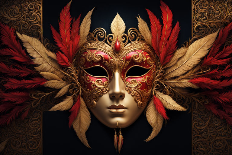 Venetian Masquerade Mask and Tiara Image Prompt - Midjourney Creation –  Socialdraft