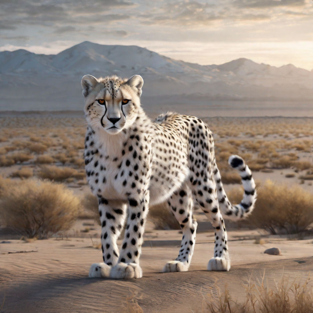 A statue of a sitting cheetah made of wood staring at the camera. : r/dalle2