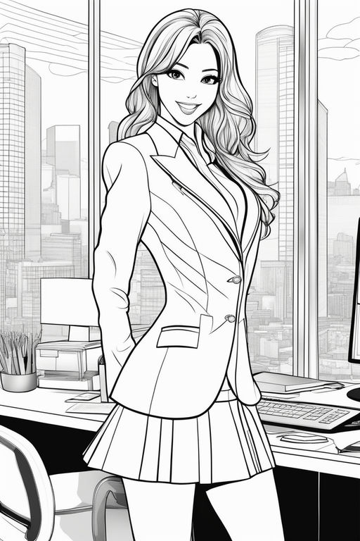 Hot Anime Girls Coloring Pages for Adults
