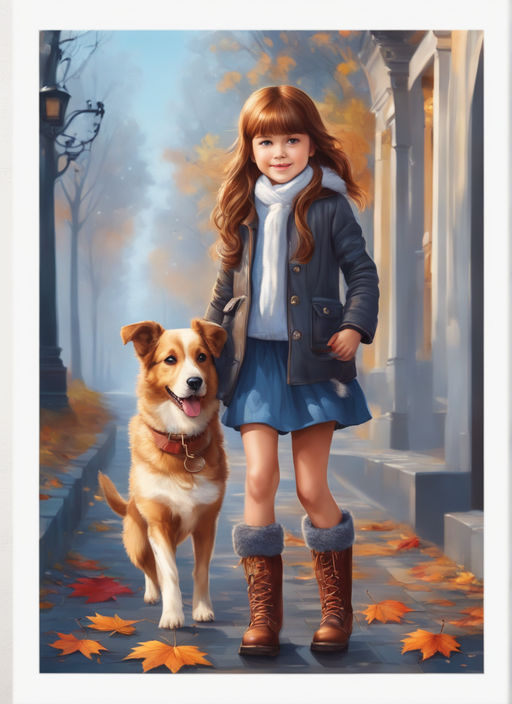 Illustration of beautiful girl ,beautiful full-body portrait of